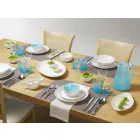 Naczynia do serwowania 3 sztuki Nowoczesny design w białej porcelanie - Malaga Viadurini