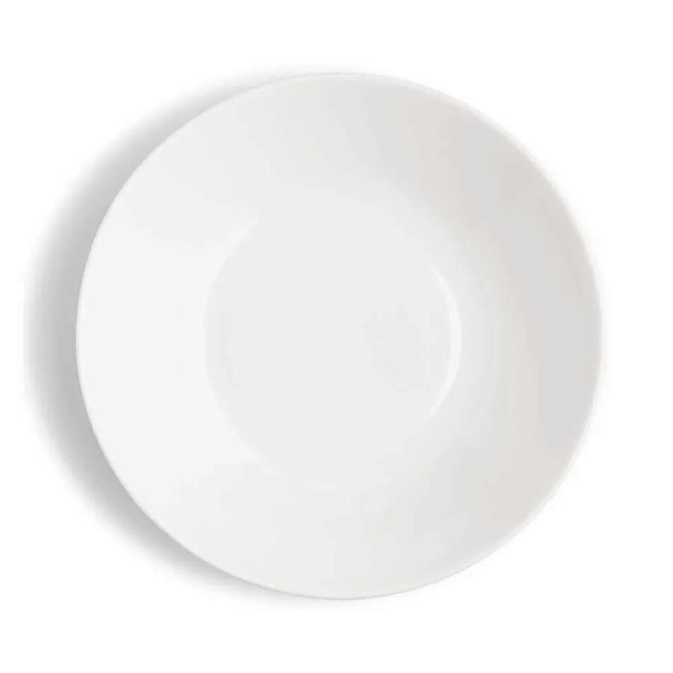 Naczynia do serwowania 3 sztuki Nowoczesny design w białej porcelanie - Malaga Viadurini