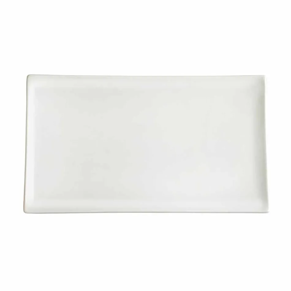 Kolacja z białej porcelany lub serwis serwowanych potraw - Nalah Viadurini