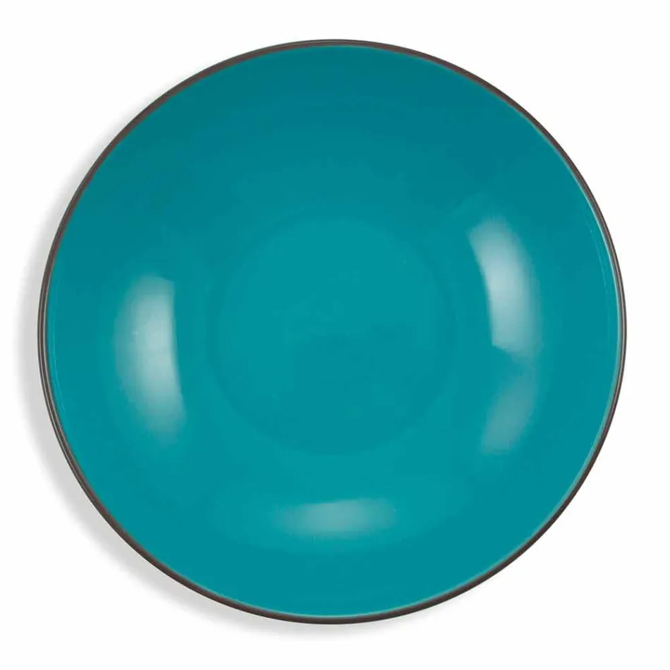 Zestaw obiadowy Porcelana Kolorowa porcelana Modern 18 sztuk - Timesquare Viadurini