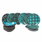 Zestaw obiadowy Porcelana Kolorowa porcelana Modern 18 sztuk - Timesquare Viadurini