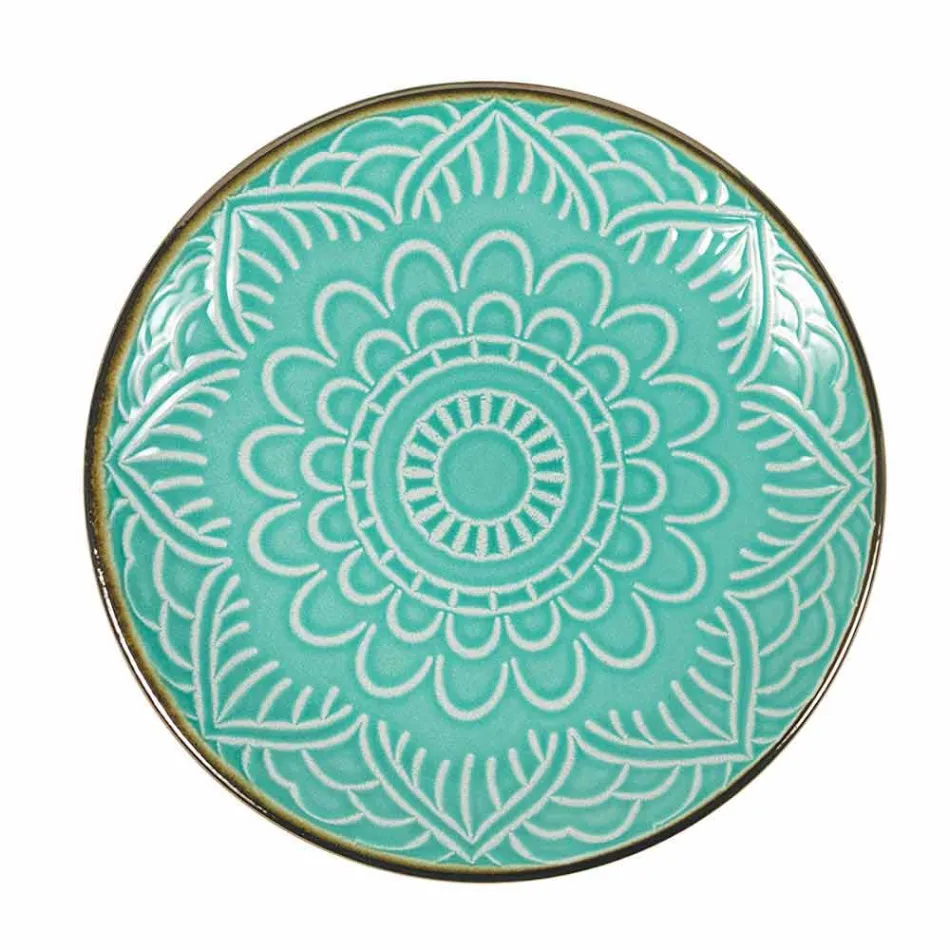 Obsługa dań w kolorze Hard Dolomite Grey, Light Blue lub Blue 18 sztuk - Arabian Viadurini