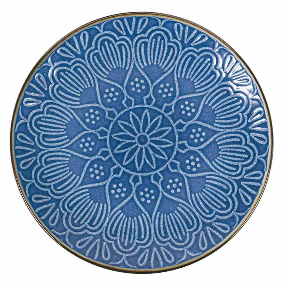 Obsługa dań w kolorze Hard Dolomite Grey, Light Blue lub Blue 18 sztuk - Arabian Viadurini