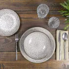 Obsługa dań w kolorze Hard Dolomite Grey, Light Blue lub Blue 18 sztuk - Arabian Viadurini