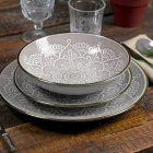 Obsługa dań w kolorze Hard Dolomite Grey, Light Blue lub Blue 18 sztuk - Arabian Viadurini