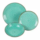 Obsługa dań w kolorze Hard Dolomite Grey, Light Blue lub Blue 18 sztuk - Arabian Viadurini