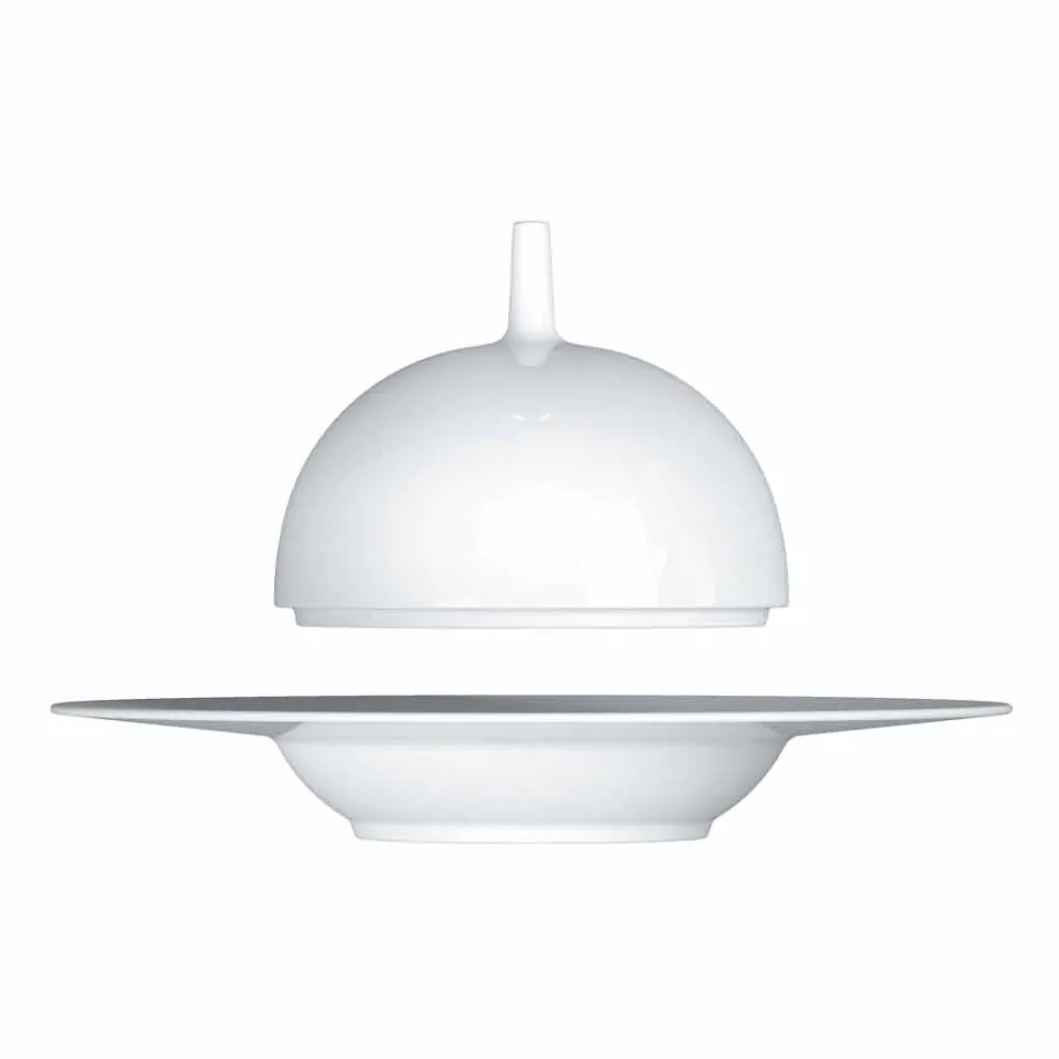 Nowoczesny i elegancki zestaw obiadowy z porcelany 24 sztuki - teleskop Viadurini