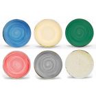 18-częściowy kolorowy porcelanowy serwis talerzy obiadowych - Rurolo Viadurini