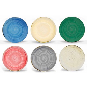 18-częściowy kolorowy porcelanowy serwis talerzy obiadowych - Rurolo