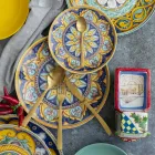 Zestaw sztućców ze stali nierdzewnej z efektem żółwia, 24 sztuki - Rock Viadurini