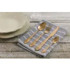 Zestaw sztućców Kolorowa stal satynowa Komplet 24 sztuki - fantasy Viadurini