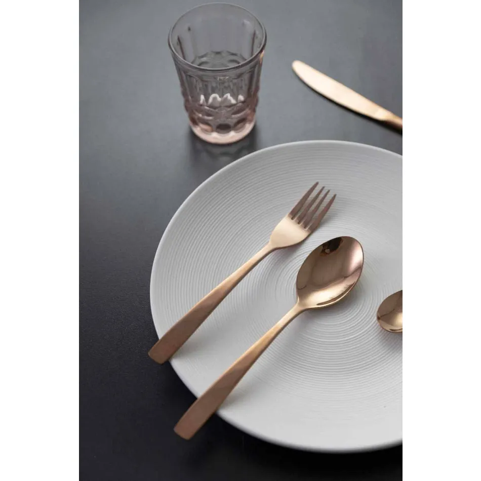 Luksusowy 24-częściowy zestaw sztućców ze stali nierdzewnej - Wisconsinpos Viadurini