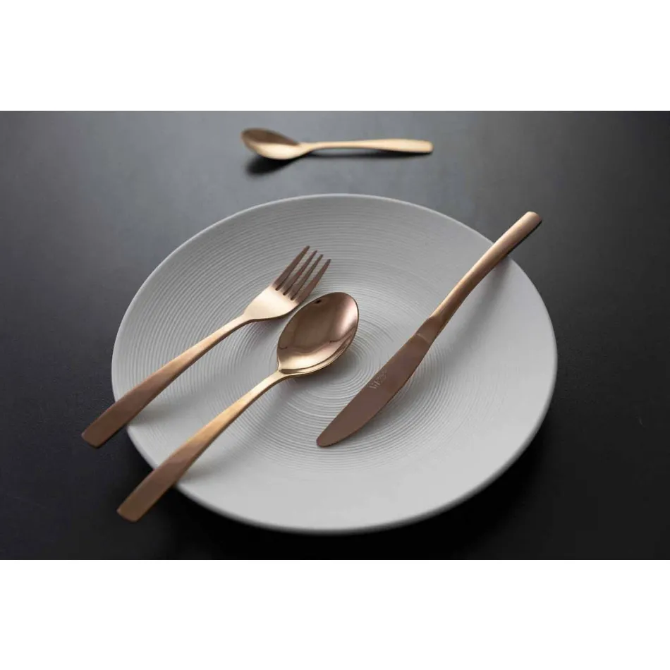 Luksusowy 24-częściowy zestaw sztućców ze stali nierdzewnej - Wisconsinpos Viadurini