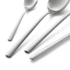 Kwadratowy zestaw sztućców z polerowanej stali nierdzewnej, 24 sztuki - Bumbun Viadurini