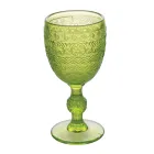 Zestaw 12 kielichów 210 ml z kolorowego szkła i płaskorzeźby - Zachód słońca Viadurini