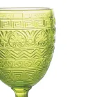 Zestaw 12 kielichów 210 ml z kolorowego szkła i płaskorzeźby - Zachód słońca Viadurini