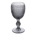 Zestaw 12 kielichów 210 ml z kolorowego szkła i płaskorzeźby - Zachód słońca Viadurini