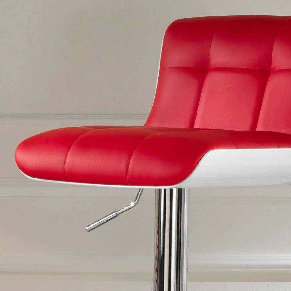 2 września tapicerowane stołki design, regulowane na wysokość Ida Viadurini