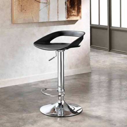 2 września stołki w chromowane metalowe i PCV Aldo, nowoczesny design Viadurini