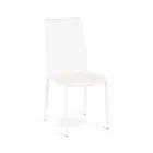 04 września nowoczesne krzesła Joy imitacji skóry, w całości pokryte Viadurini