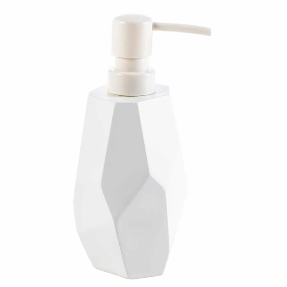 Zestaw designerskich akcesoriów łazienkowych z drewna i żywicy Rivalba Viadurini