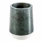 Nowoczesne akcesoria łazienkowe w cętkowanym zielonym marmurze Bombei Viadurini