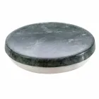 Nowoczesne akcesoria łazienkowe w cętkowanym zielonym marmurze Bombei Viadurini