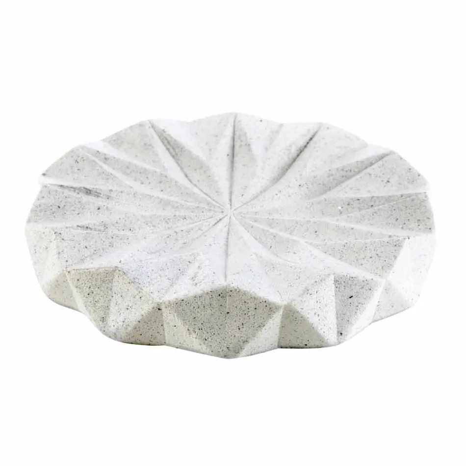 Zestaw akcesoriów białej żywicy Levice Viadurini