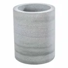 Zestaw akcesoriów łazienkowych z szarego kamienia Viadurini