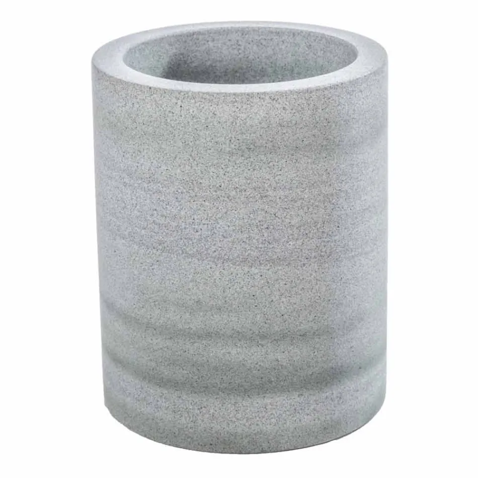 Zestaw akcesoriów łazienkowych z szarego kamienia Viadurini