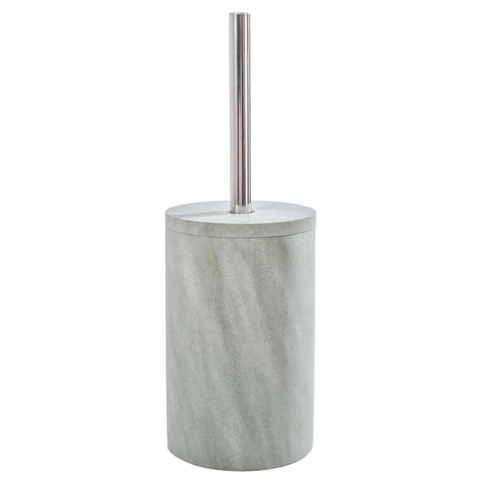 Zestaw akcesoriów łazienkowych z szarego kamienia Viadurini