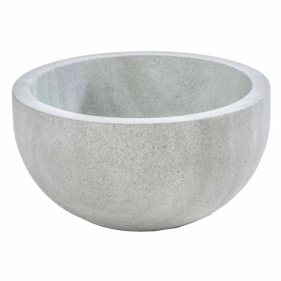 Zestaw akcesoriów łazienkowych z szarego kamienia Viadurini