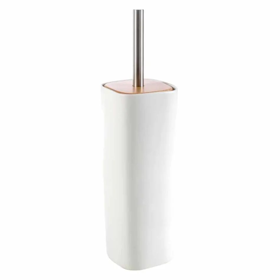 Zestaw akcesoriów ceramicznych i drewnianych Carsoli z drewna Viadurini