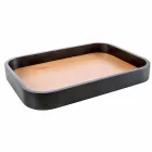 Zestaw akcesoriów ceramicznych i drewnianych Carsoli z drewna Viadurini