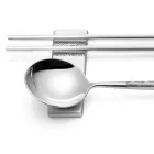 Zestaw składający się z łyżki owoców, pałeczek i podstawki na sztućce z origami - Osaka Viadurini