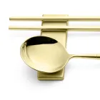 Zestaw składający się z łyżki do owoców, pałeczek i podstawki na sztućce - Osaka Viadurini