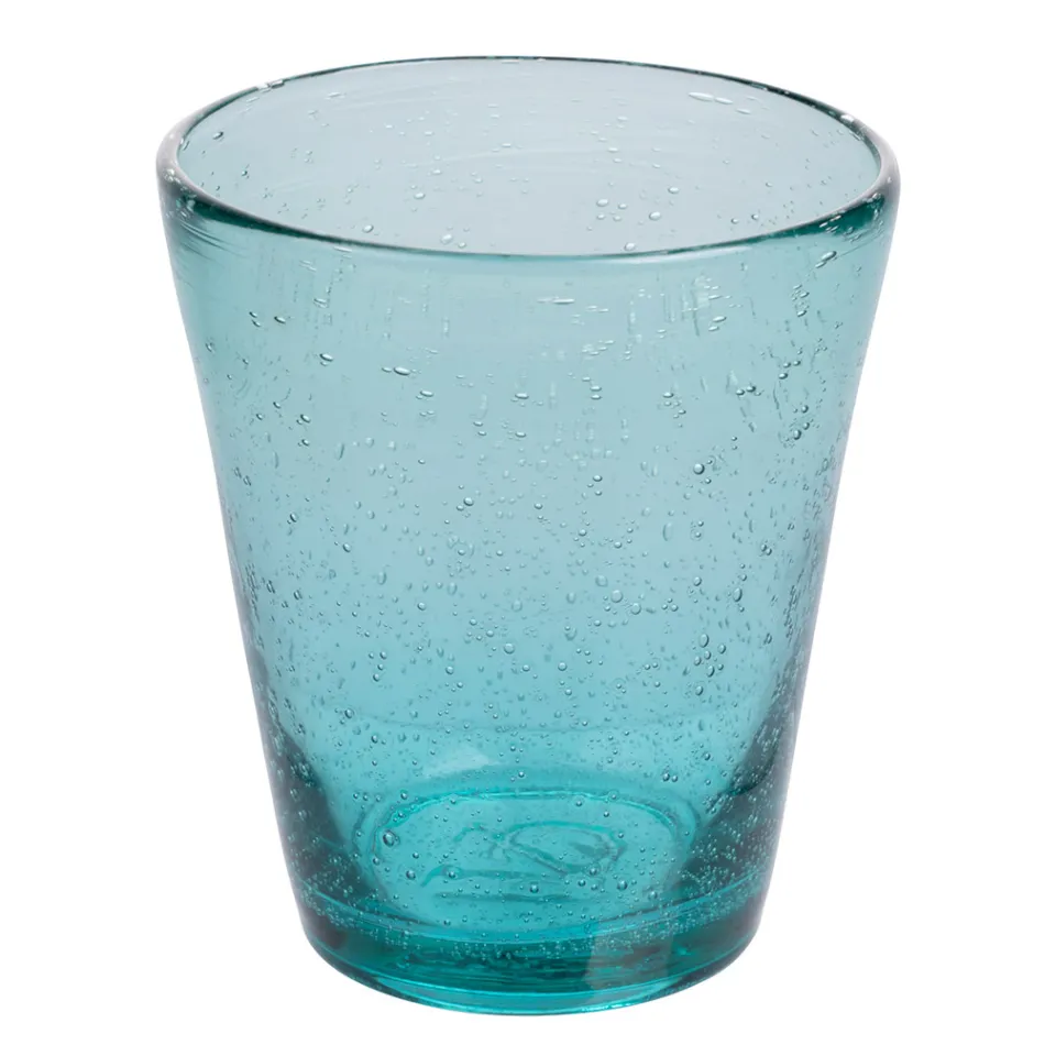 Zestaw 12 kieliszków 330 ml w kolorowej paście z dmuchanego szkła - Spilla Viadurini