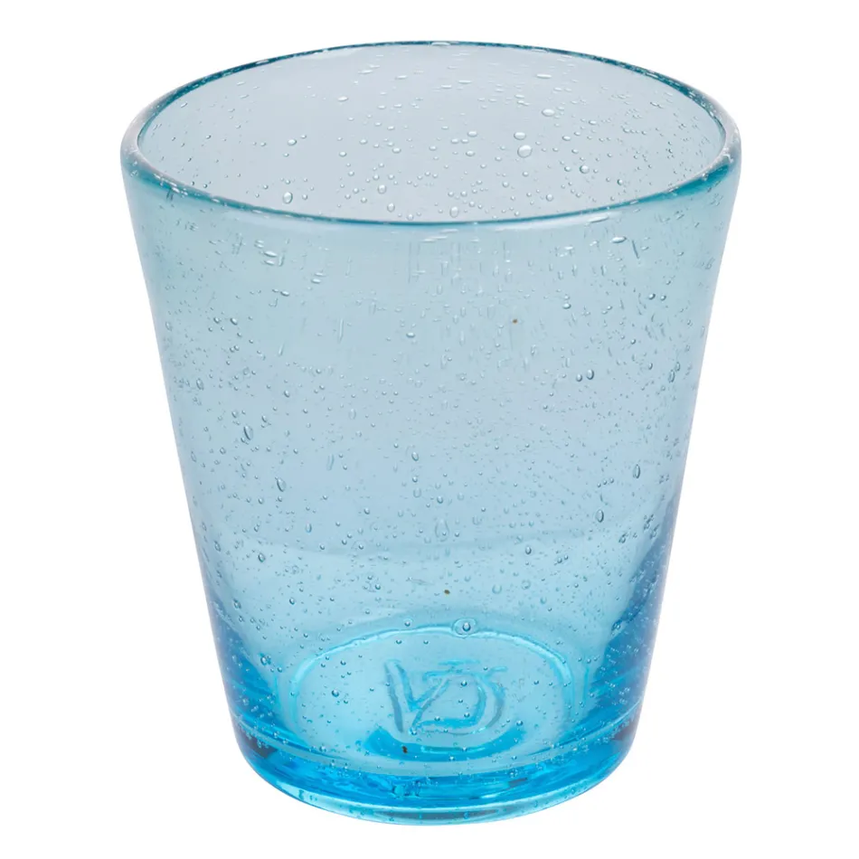 Zestaw 12 kieliszków 330 ml w kolorowej paście z dmuchanego szkła - Spilla Viadurini