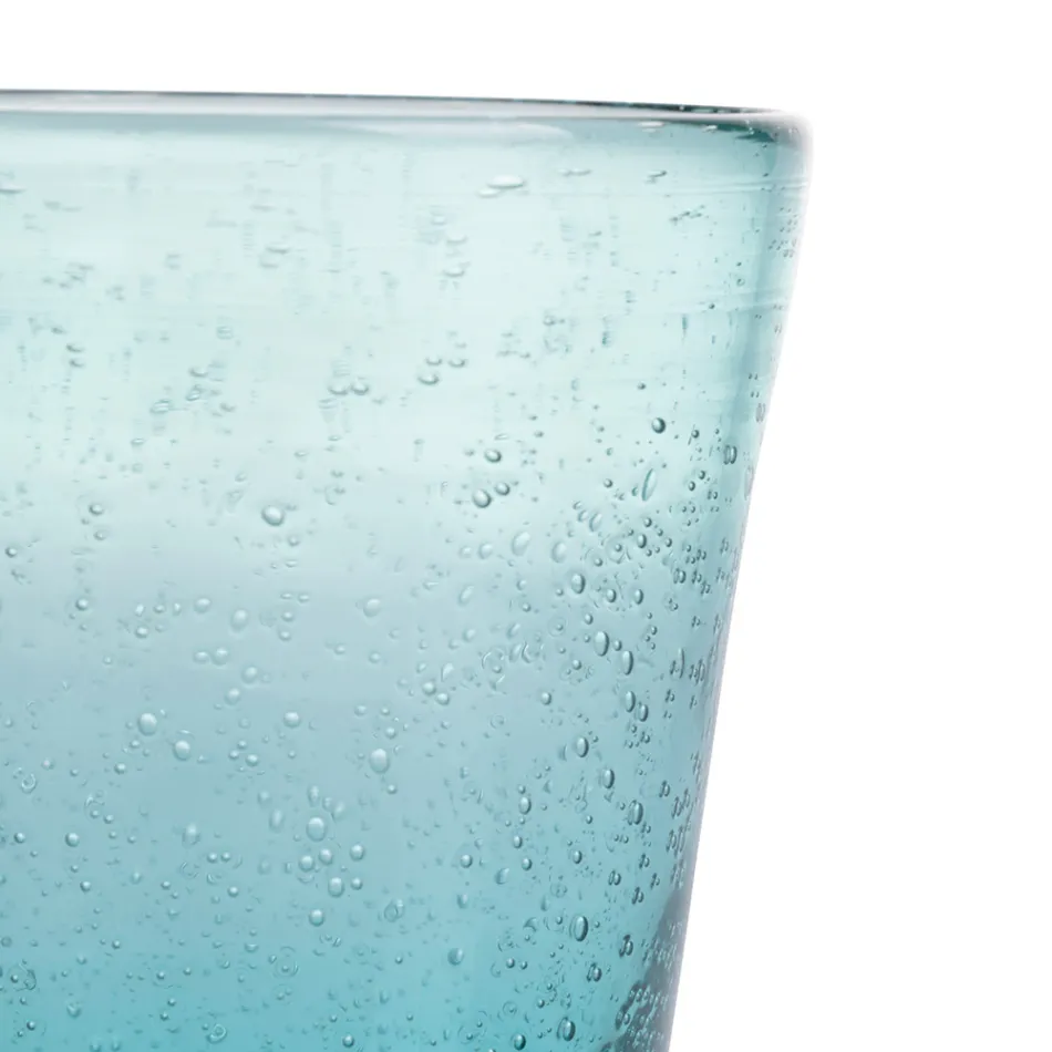 Zestaw 12 kieliszków 330 ml w kolorowej paście z dmuchanego szkła - Spilla Viadurini