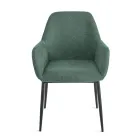 Zestaw 2 tapicerowanych foteli w kolorowej tkaninie i metalowej ramie - Valeria Viadurini