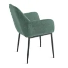 Zestaw 2 tapicerowanych foteli w kolorowej tkaninie i metalowej ramie - Valeria Viadurini