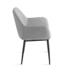 Zestaw 2 tapicerowanych foteli w kolorowej tkaninie i metalowej ramie - Valeria Viadurini