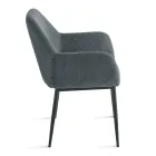 Zestaw 2 tapicerowanych foteli w kolorowej tkaninie i metalowej ramie - Valeria Viadurini