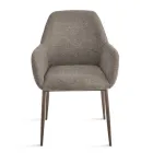 Zestaw 2 tapicerowanych foteli w kolorowej tkaninie i metalowej ramie - Valeria Viadurini