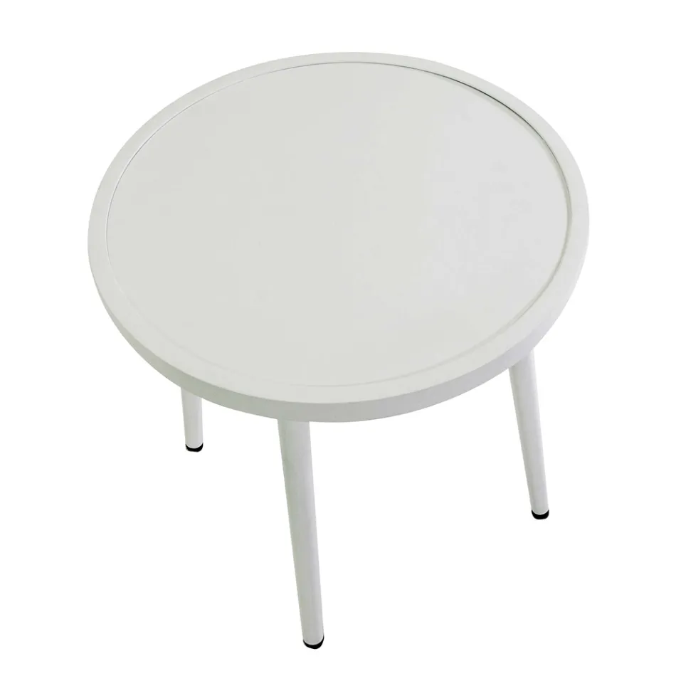 Zestaw 2 foteli z aluminiowym stołem w różnych wykończeniach - Souvenir Viadurini