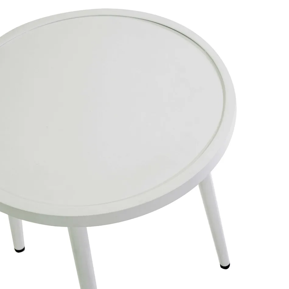 Zestaw 2 foteli z aluminiowym stołem w różnych wykończeniach - Souvenir Viadurini