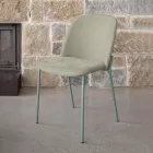 Zestaw 2 krzeseł do salonu z tkaniny i metalu Made in Italy - Ivy Viadurini