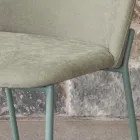 Zestaw 2 krzeseł do salonu z tkaniny i metalu Made in Italy - Ivy Viadurini