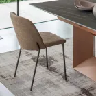 Zestaw 2 krzeseł do salonu z tkaniny i metalu Made in Italy - Ivy Viadurini