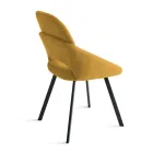 Zestaw 2 tapicerowanych krzeseł z kolorową tkaniną i metalową ramą - Damian Viadurini